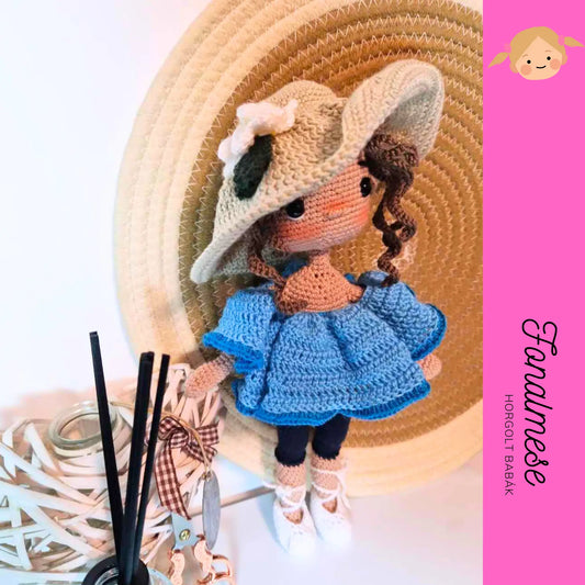 Párizsi lány - horgolt baba minta pdf magyar és angol nyelven