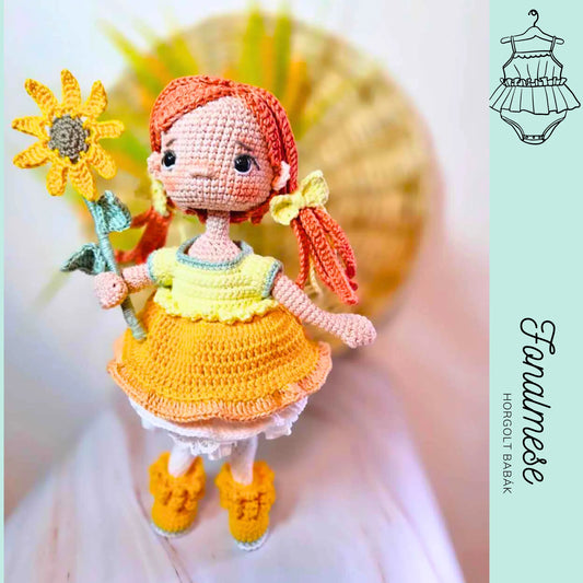 Zizi, tavaszi szett - horgolt babaruha minta pdf magyar és angol nyelven