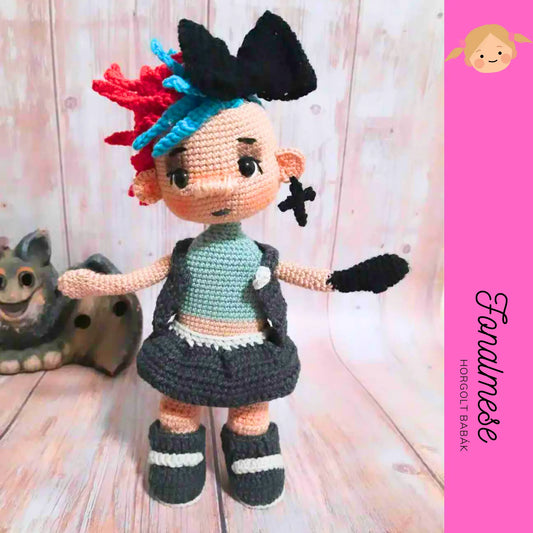 Pixi a rocker lány - horgolt baba minta pdf magyar és angol nyelven