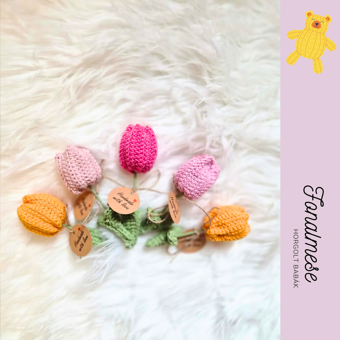 Horgolt mini tulipán - egyéb