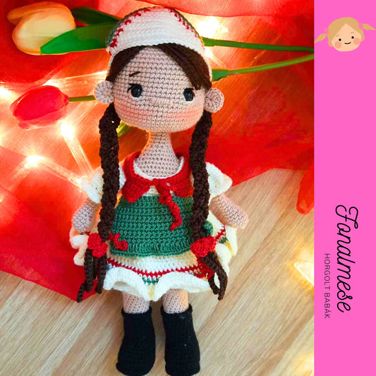 Marika a magyar lány - horgolt baba minta pdf magyar és angol nyelven