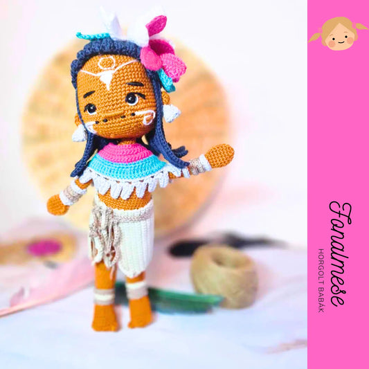 Naya az indián lány - horgol baba