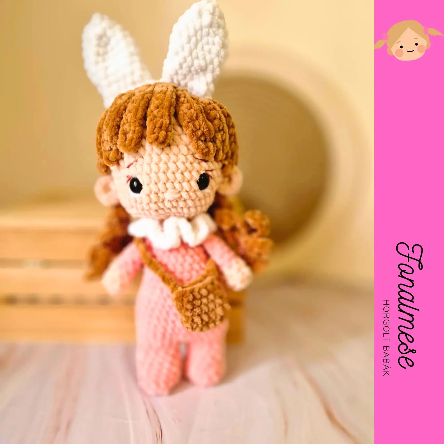 Zsenília nyuszi baba - zsenília figura