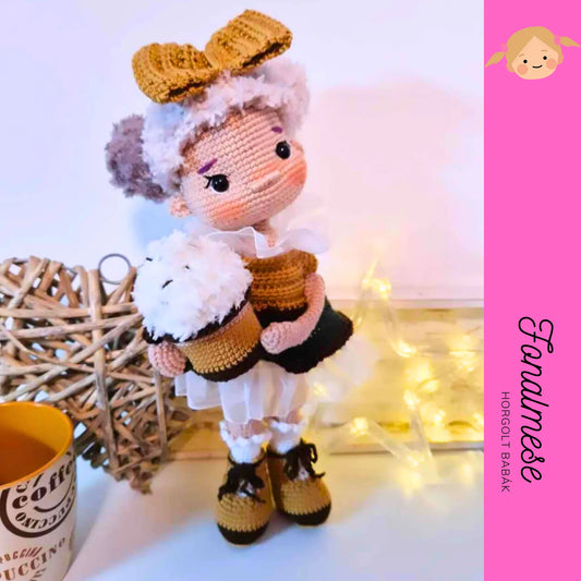 Kávé baba - horgolt baba minta pdf magyar és angol nyelven