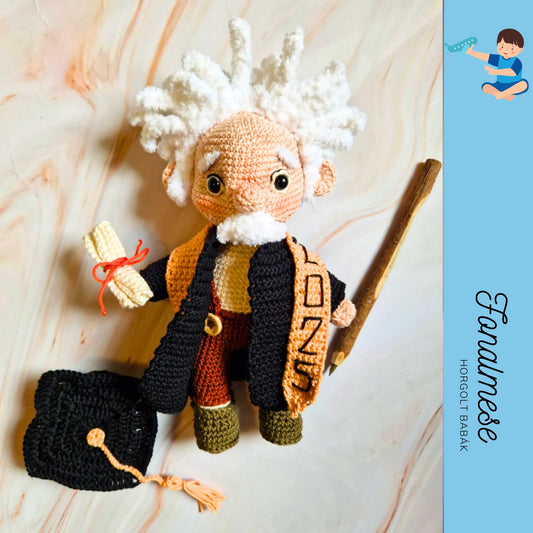 Albert a professzor - horgolt baba minta pdf magyar és angol nyelven