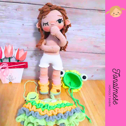 Berta a békás lány - horgolt baba minta pdf