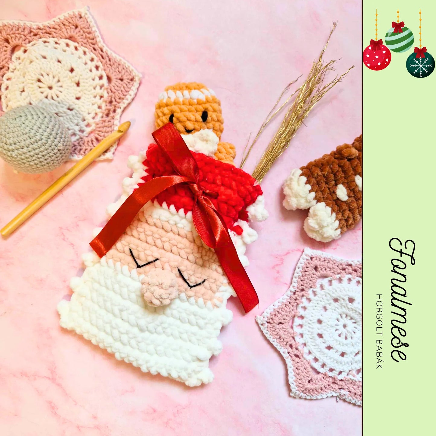 Télapó tasak - horgolt minta pdf