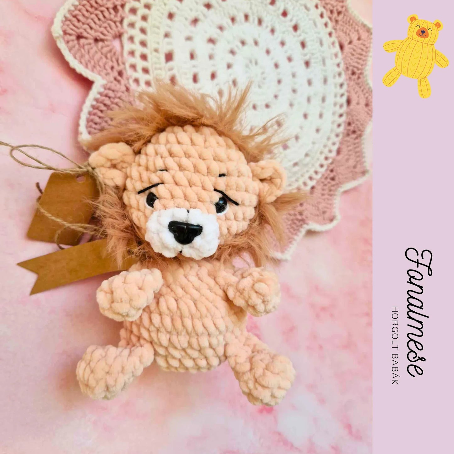 Mini oroszlán - zsenilia figura