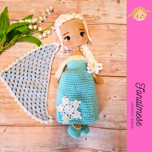 Jégkirálynő - horgolt baba minta pdf magyar és angol nyelven