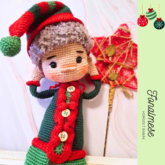 Karácsonyi fiú - horgolt baba minta pdf magyar és angol nyelven