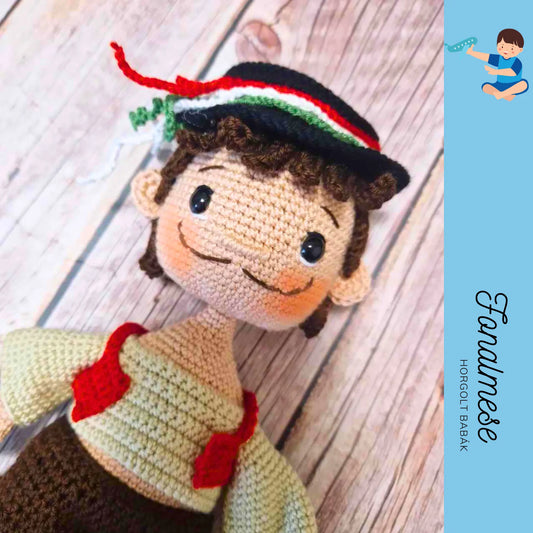 Laci a magyar betyár - horgolt baba minta pdf magyar és angol nyelven