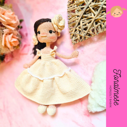 Menyasszony baba - horgolt baba minta pdf magyar és angol nyelven