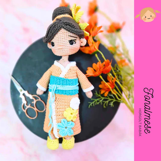 Momoka, barackvirág gésa - horgolt babaminta pdf magyar és angol nyelven