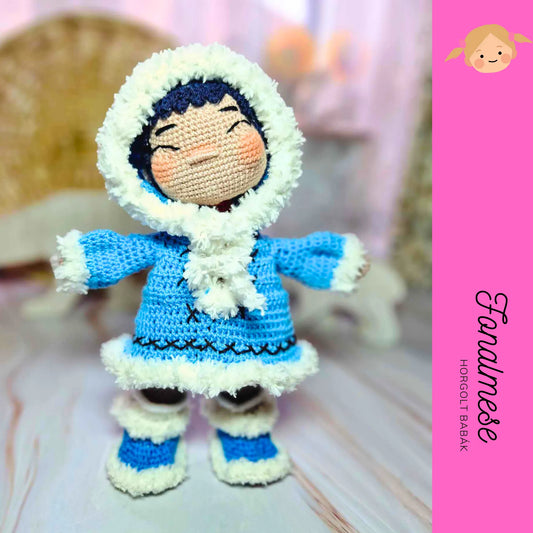 Nukka, az eszkimó lány - horgolt baba minta pdf magyar és angol nyelven