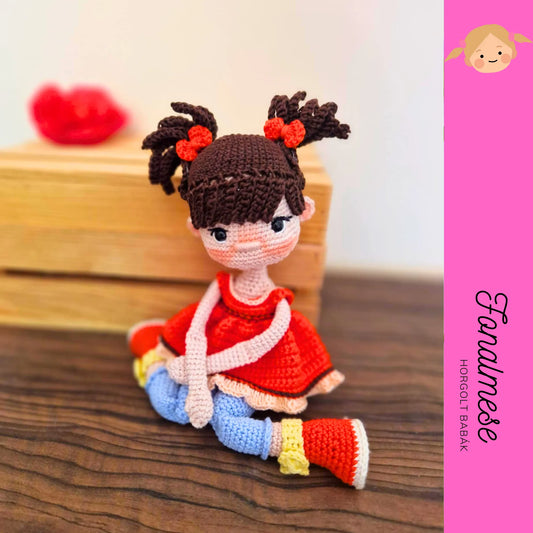 Piros baba - horgolt baba minta pdf magyar és angol nyelven