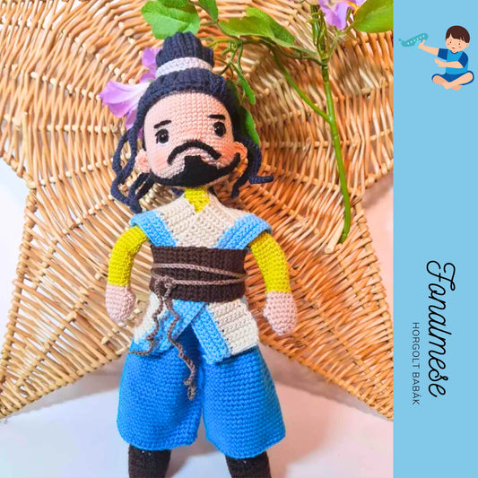 Takeshi, a bátor szamuráj - horgolt baba minta pdf magyar és angol nyelven