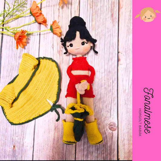 Tilda, az esernyős lány - horgolt baba minta pdf
