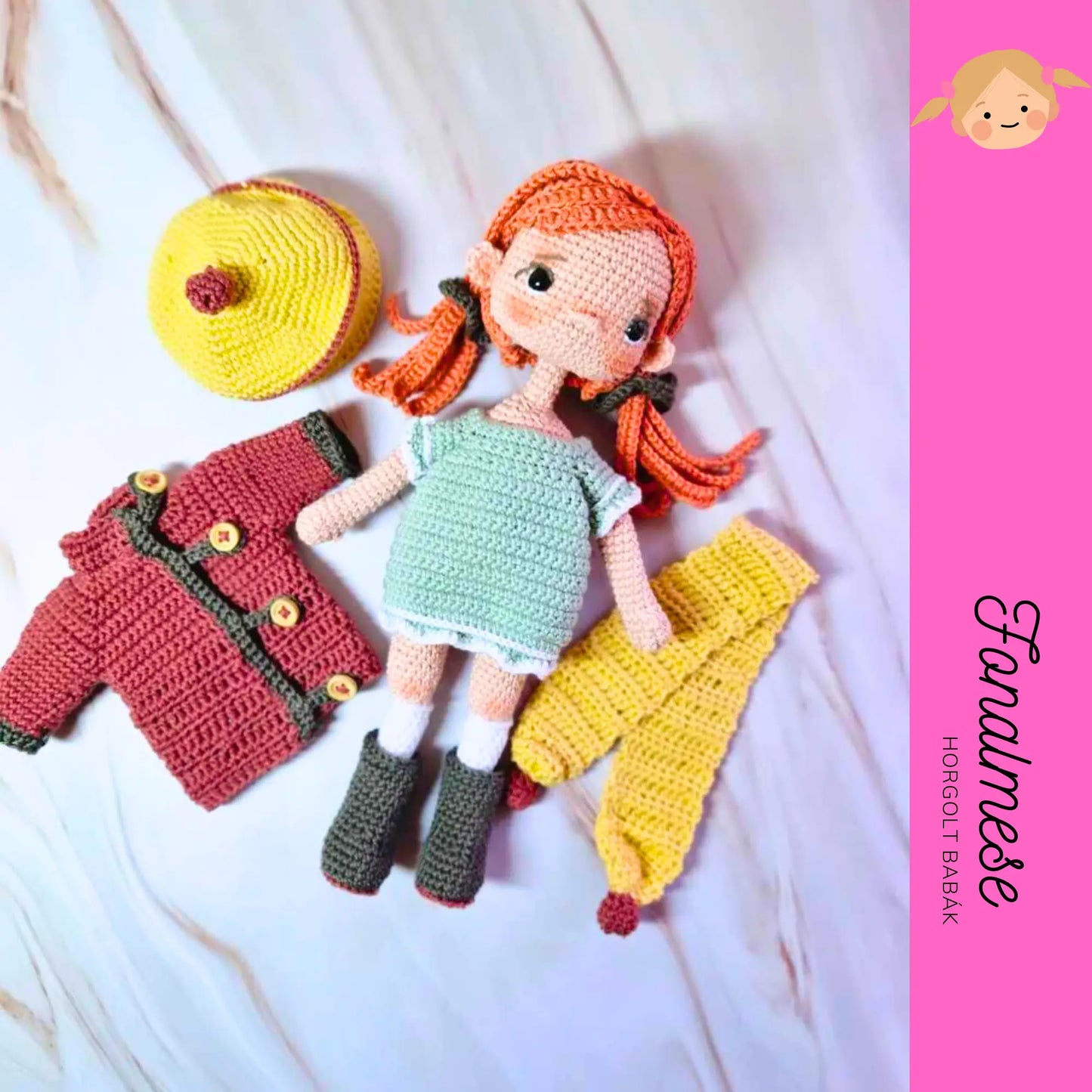 Zizi baba - horgolt baba minta pdf magyar és angol nyelven