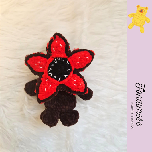 Virágfejü szörnyecske - zsenília figura