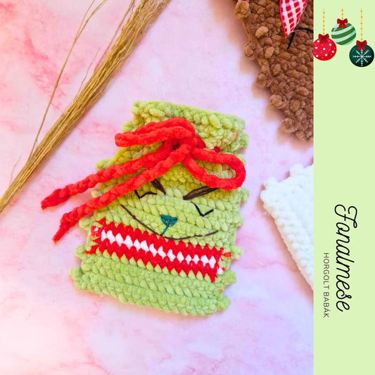 Grincs tasak - horgolt tasak