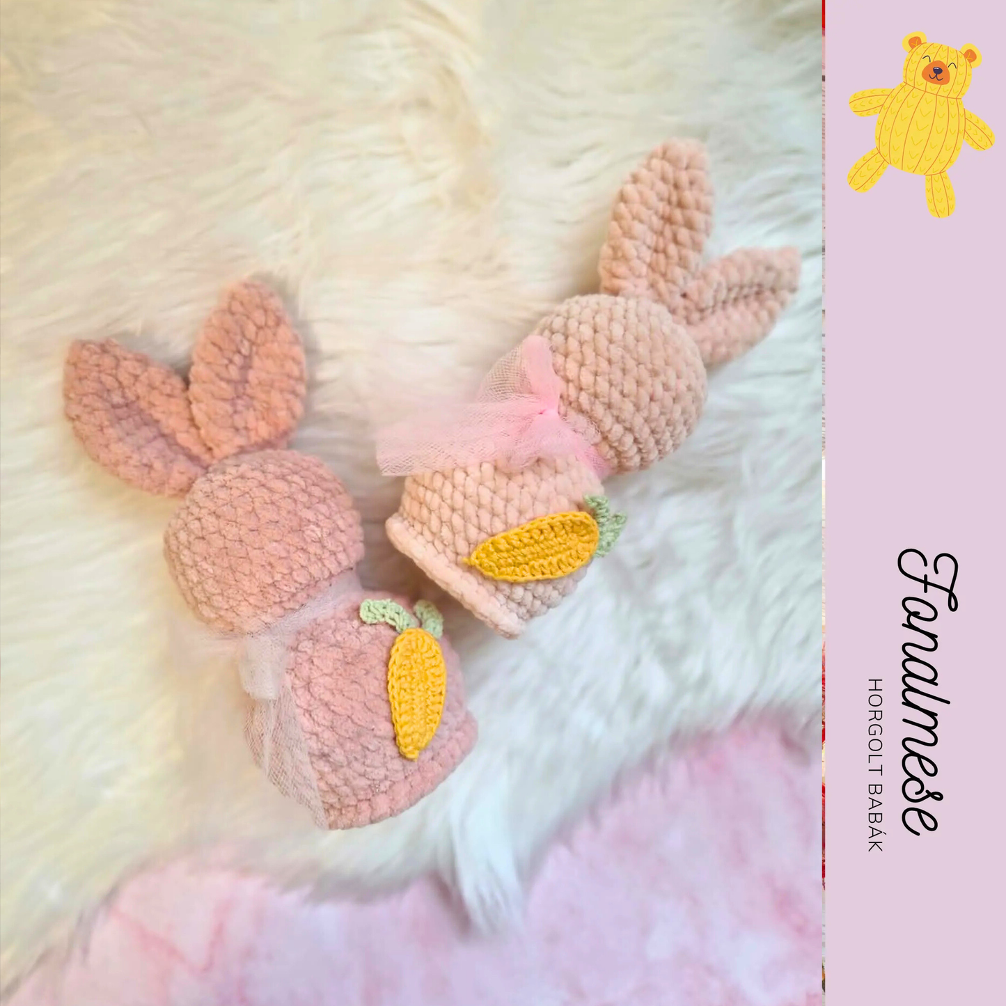 Nyuszis lakás dekor - horgolt állat minta pdf