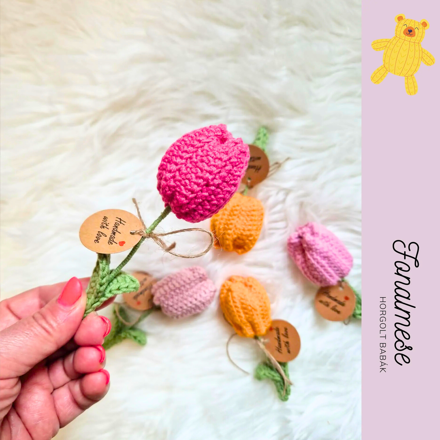 Horgolt mini tulipán - egyéb