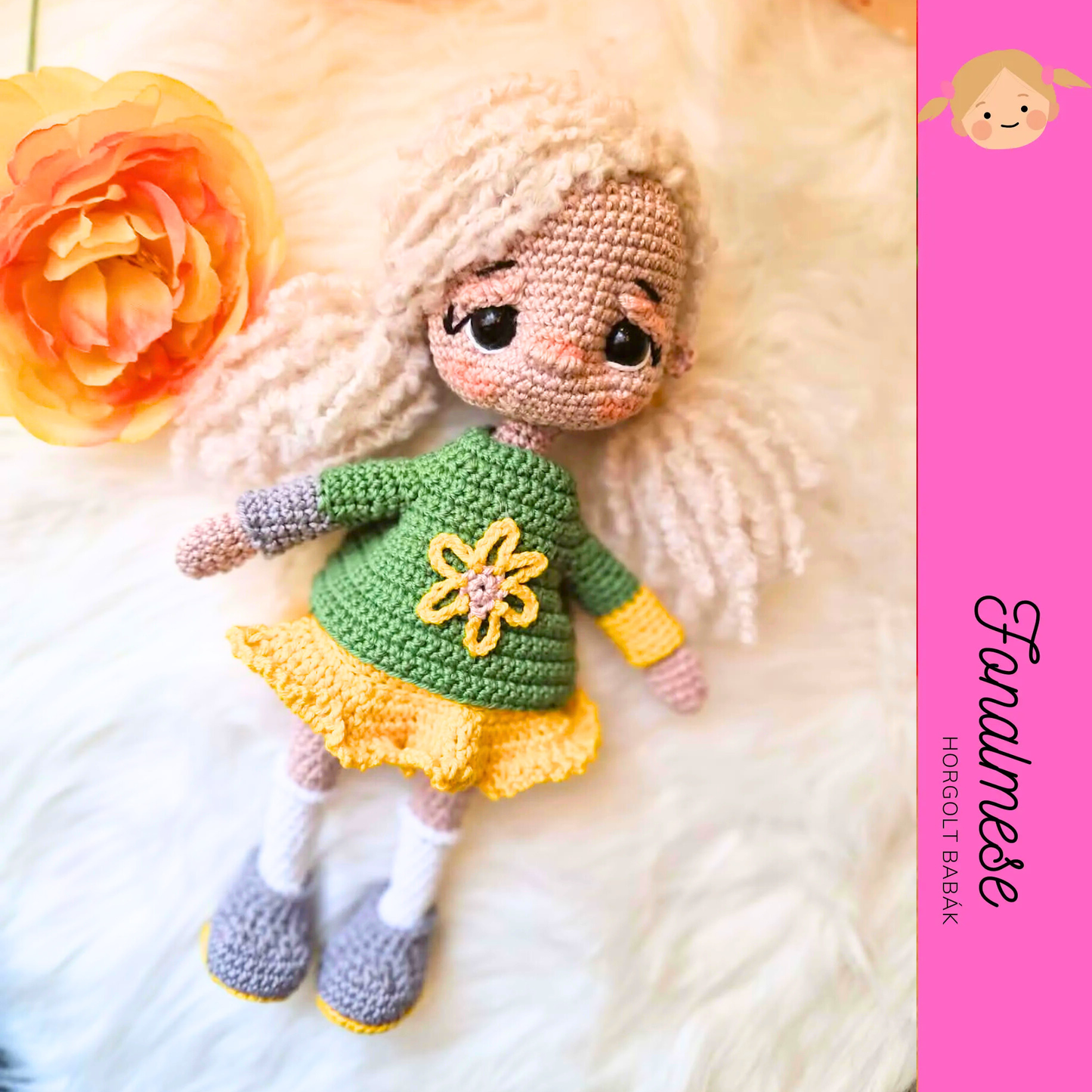 Kócos baba - horgolt baba