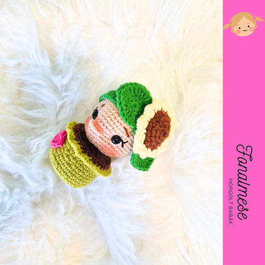 Napraforgó virág baba - horgolt baba minta pdf