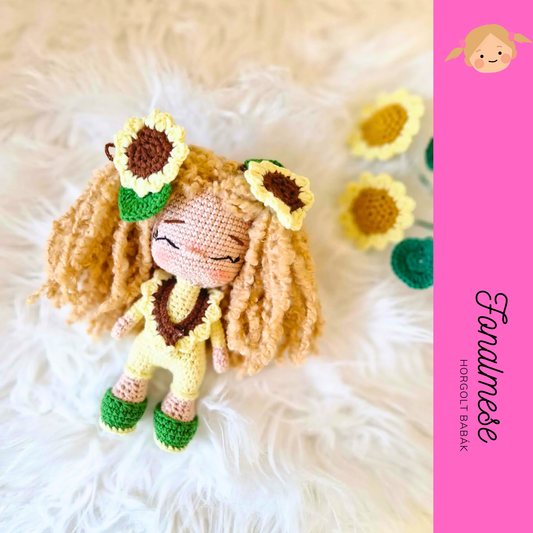 Napraforgó Napsugár - horgolt baba minta pdf