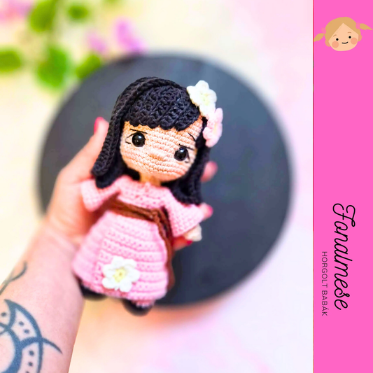 Mini gésa baba - horgolt baba