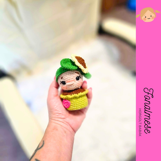 Napraforgó virág baba - horgolt baba minta pdf