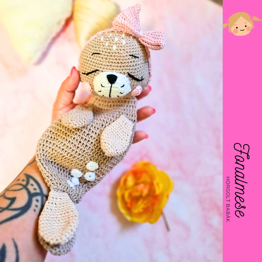 Fókás szundipajti - horgolt szundikendő