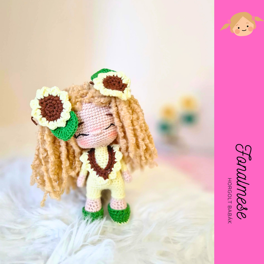 Napraforgó Napsugár - horgolt baba minta pdf