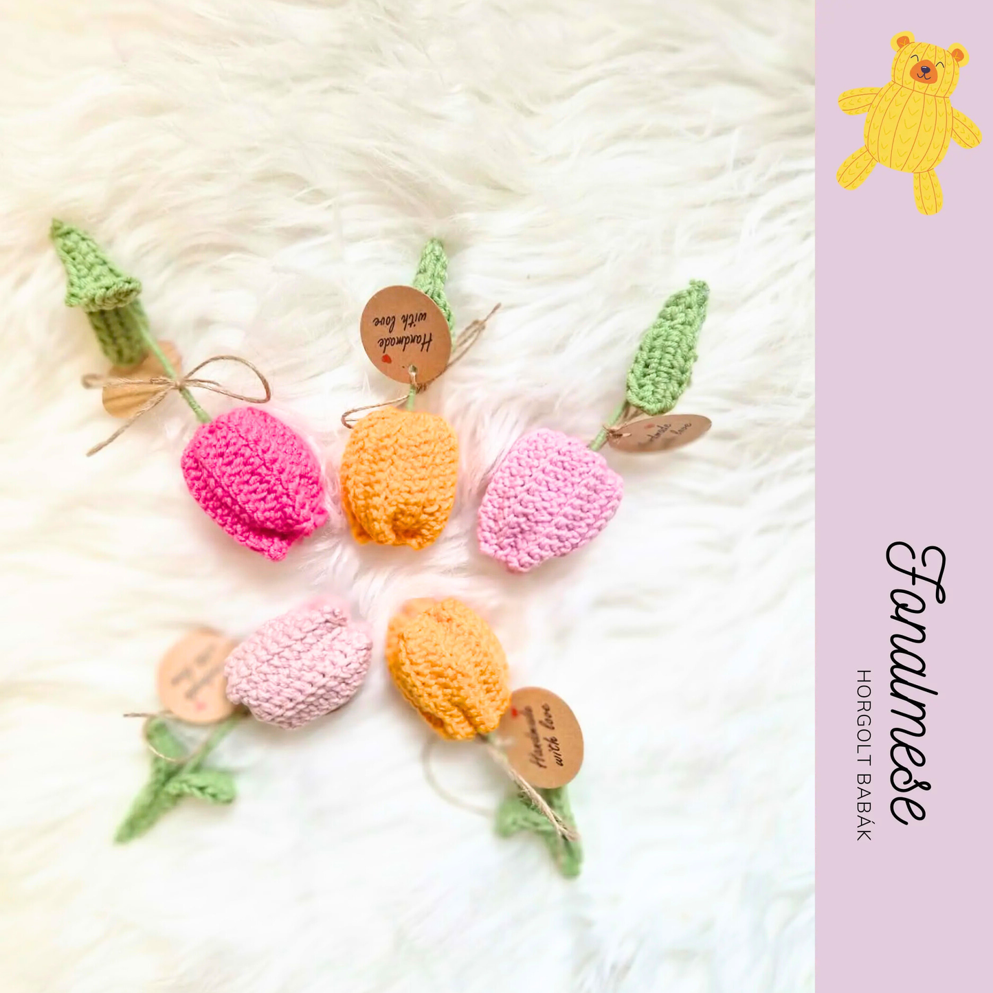 Horgolt mini tulipán - egyéb