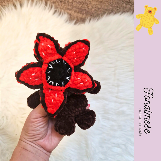 Virágfejü szörnyecske - zsenília figura