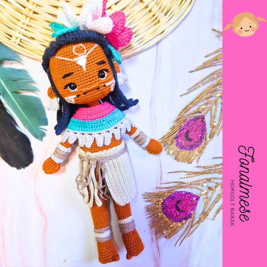 Naya az indián lány - horgol baba