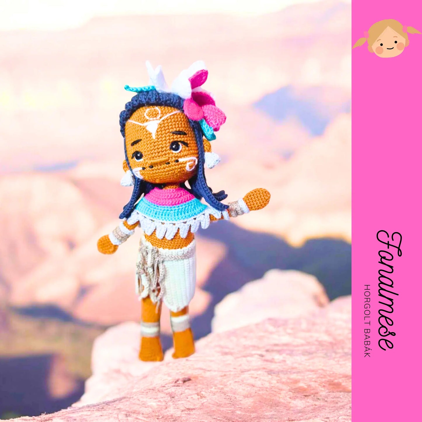 Naya az indián lány - horgol baba