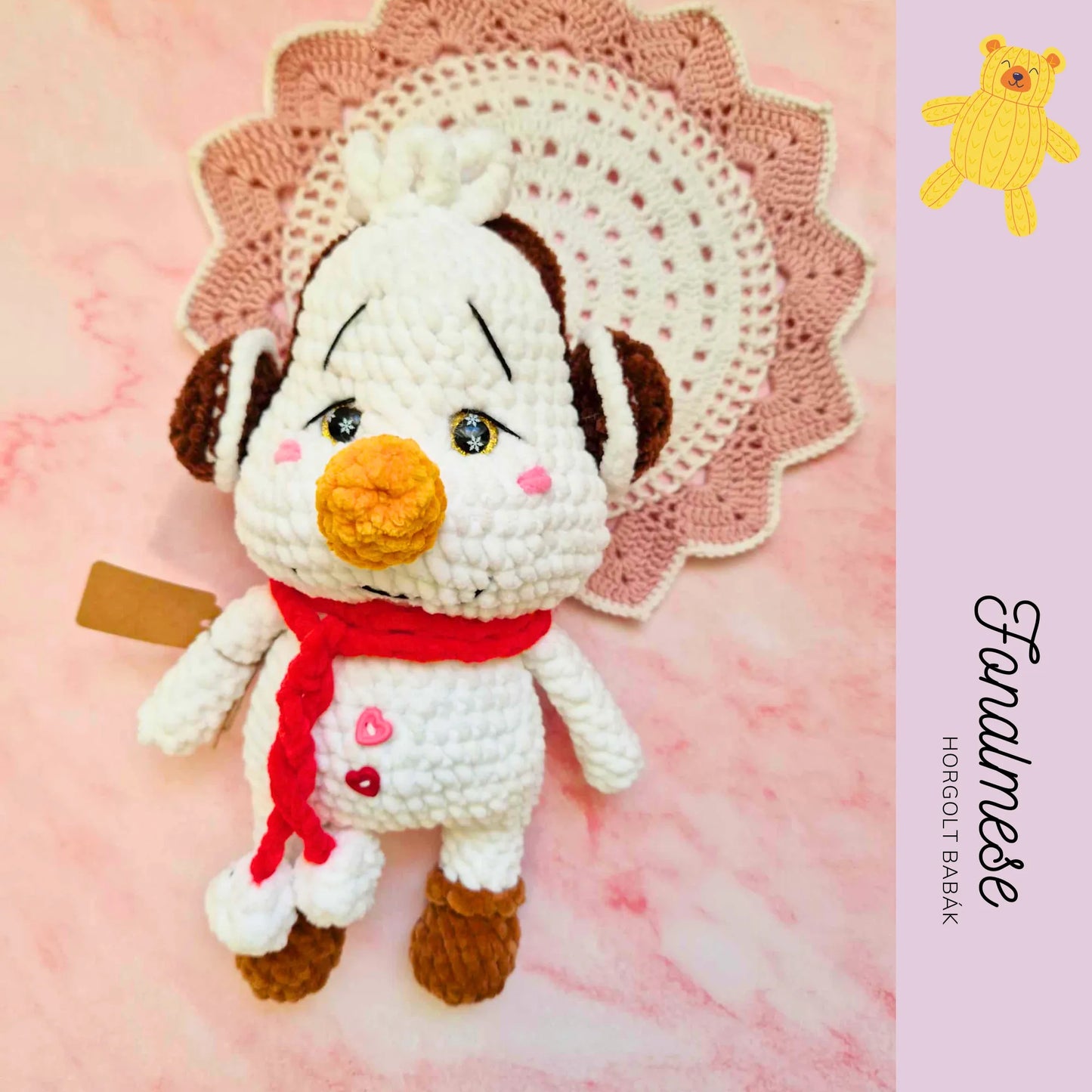 Fülvédős Hóember - zsenilia figura