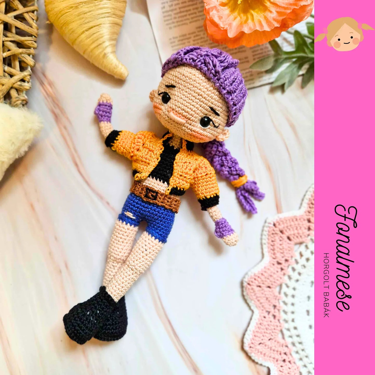 Démon vadászok Rumi baba - horgolt baba minta pdf