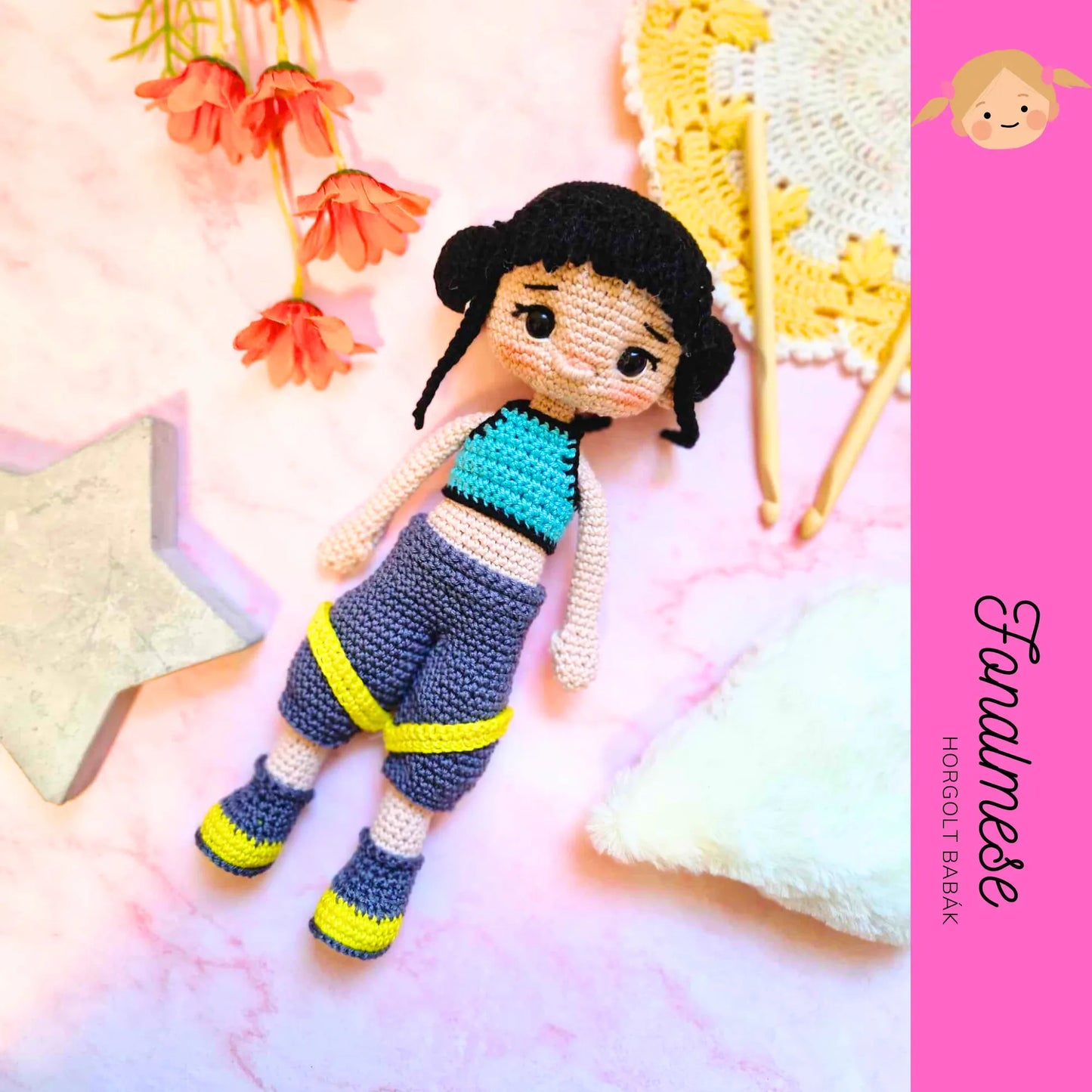 Démon vadászok Zoey baba - horgolt baba minta pdf