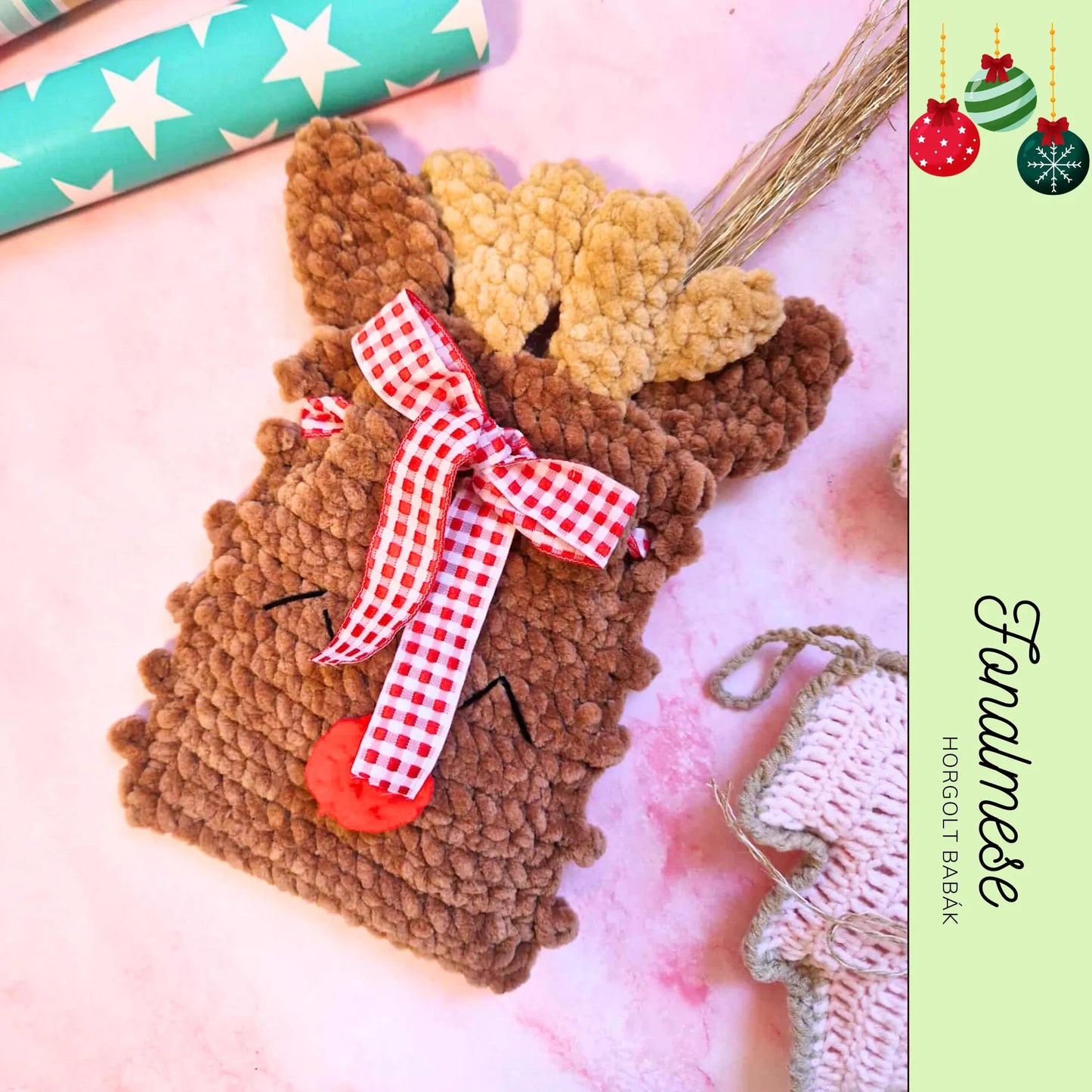 Rénszarvasos tasak - horgolt ünnepi minta pdf