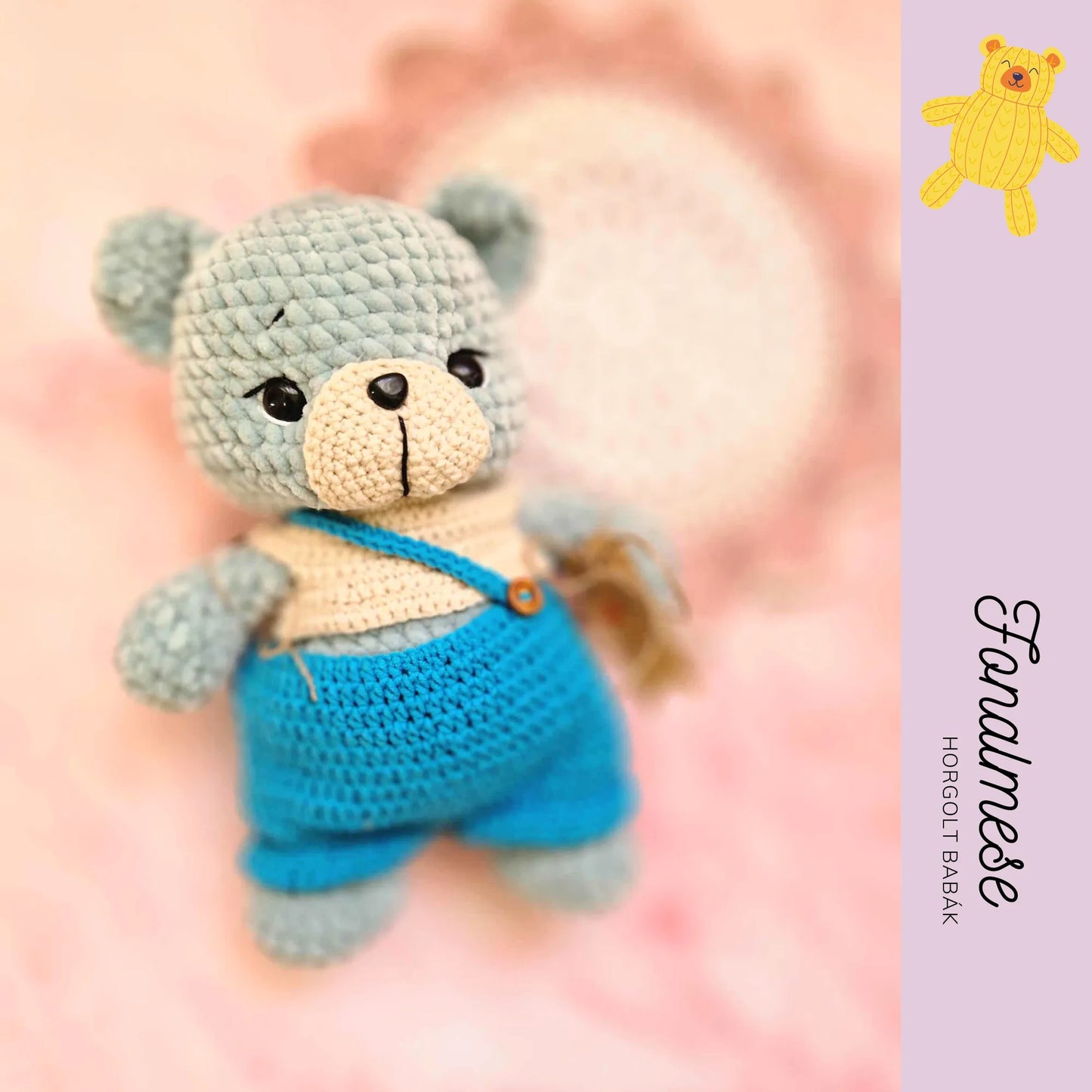 Nadrágos maci - zsenilia figura