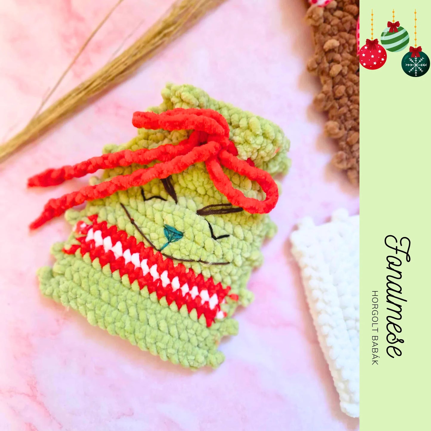 Grincs tasak - horgolt tasak