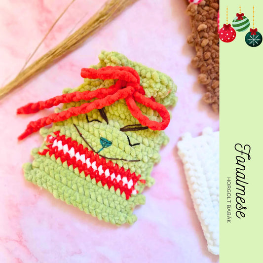 Grincs tasak - horgolt tasak