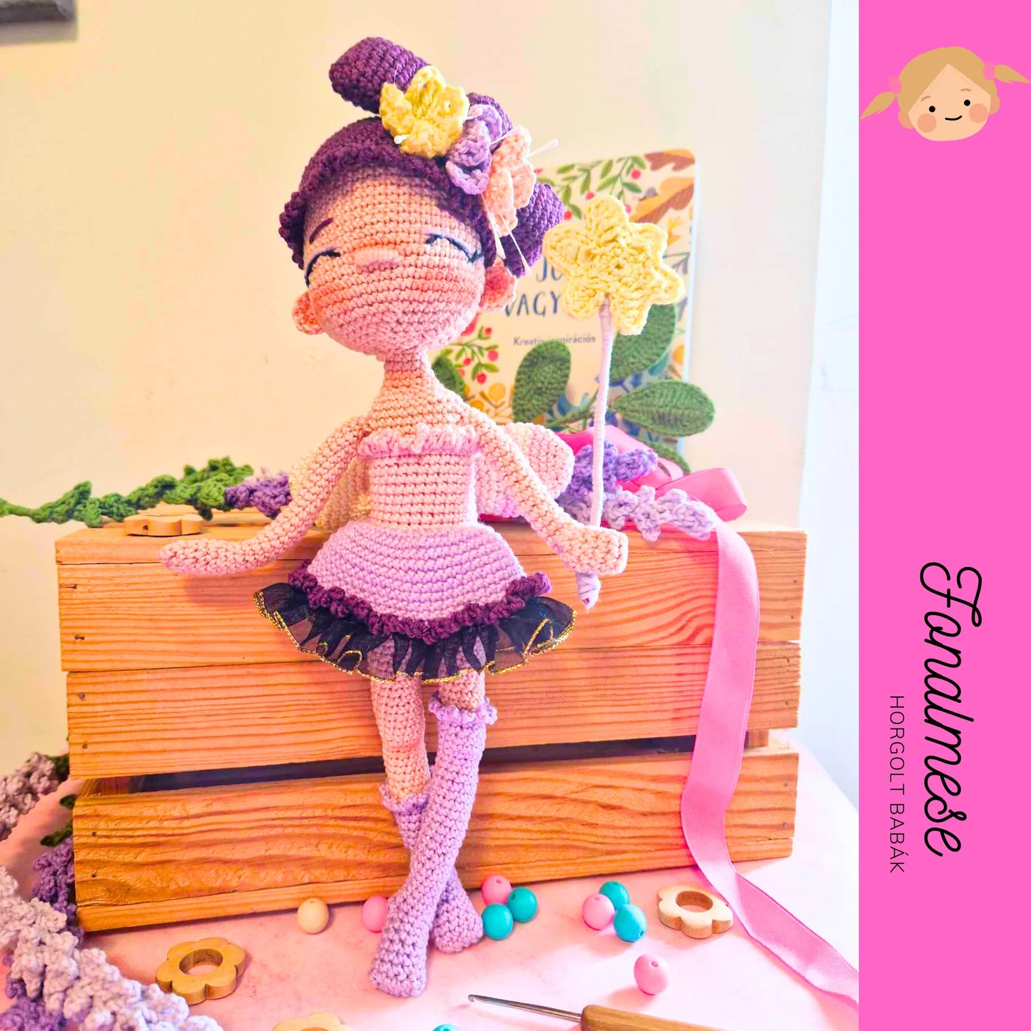 Jól vagyok tündér - horgolt baba