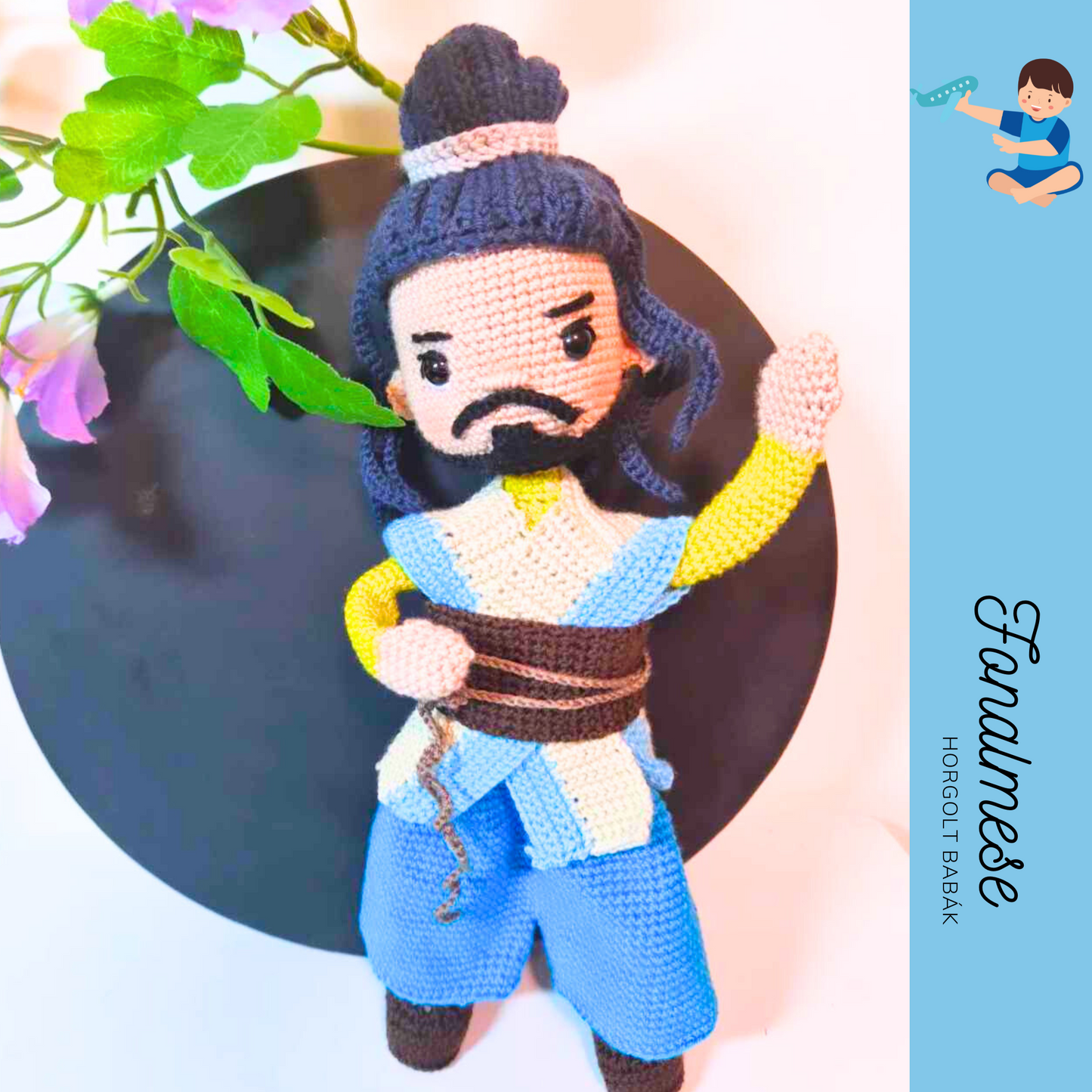 Takhesi szamuráj - horgolt baba